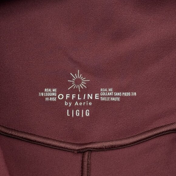 OFFLINE by Aerie Real Me Size Large Brick Stone High Rise Lace-Up 7/8 Leggings - Picture 6 of 12